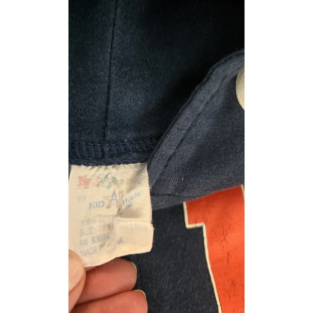 Vintage Chicago Bears Baby Romper 12M Hooded Fleece NFL Kid Athlete Outfit